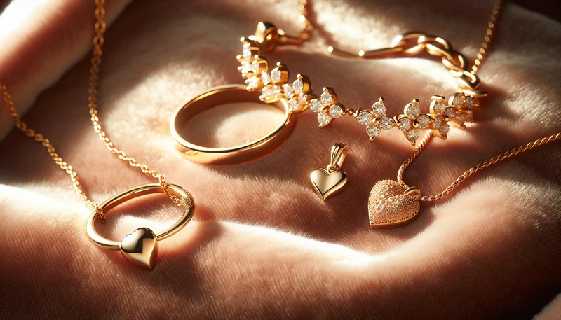 תכשיטי זהב שמסמלים אהבה