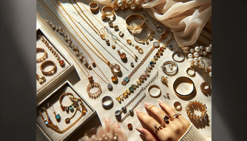 לענוד יחד תכשיטי זהב וכסף (?)