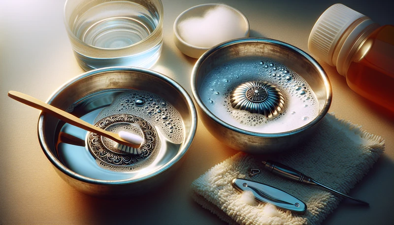 ניקוי תכשיטי כסף עם סבון כלים